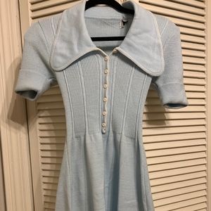 Vintage Blue Sweater Dress